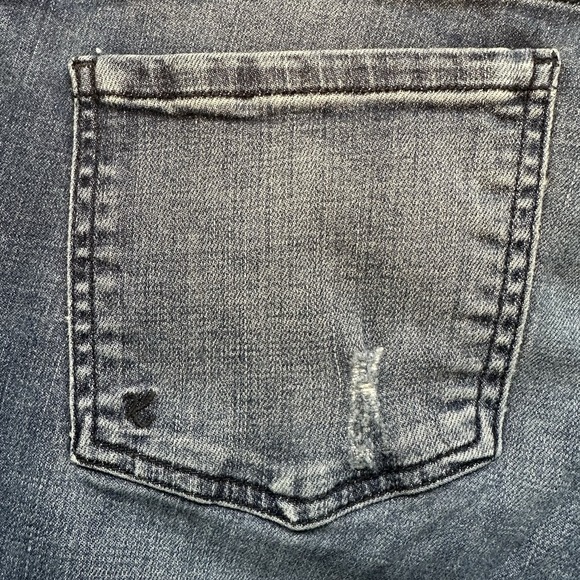 Kut from the Kloth Denim Jeans Women's 14 Blue Distressed Straight Leg 5 Pockets - Picture 8 of 10